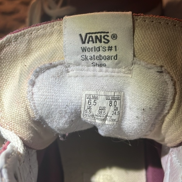 Vans Burgundy High-Top Sneakers - Picture 4 of 4